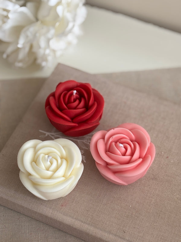 Rose - Bougie décorative