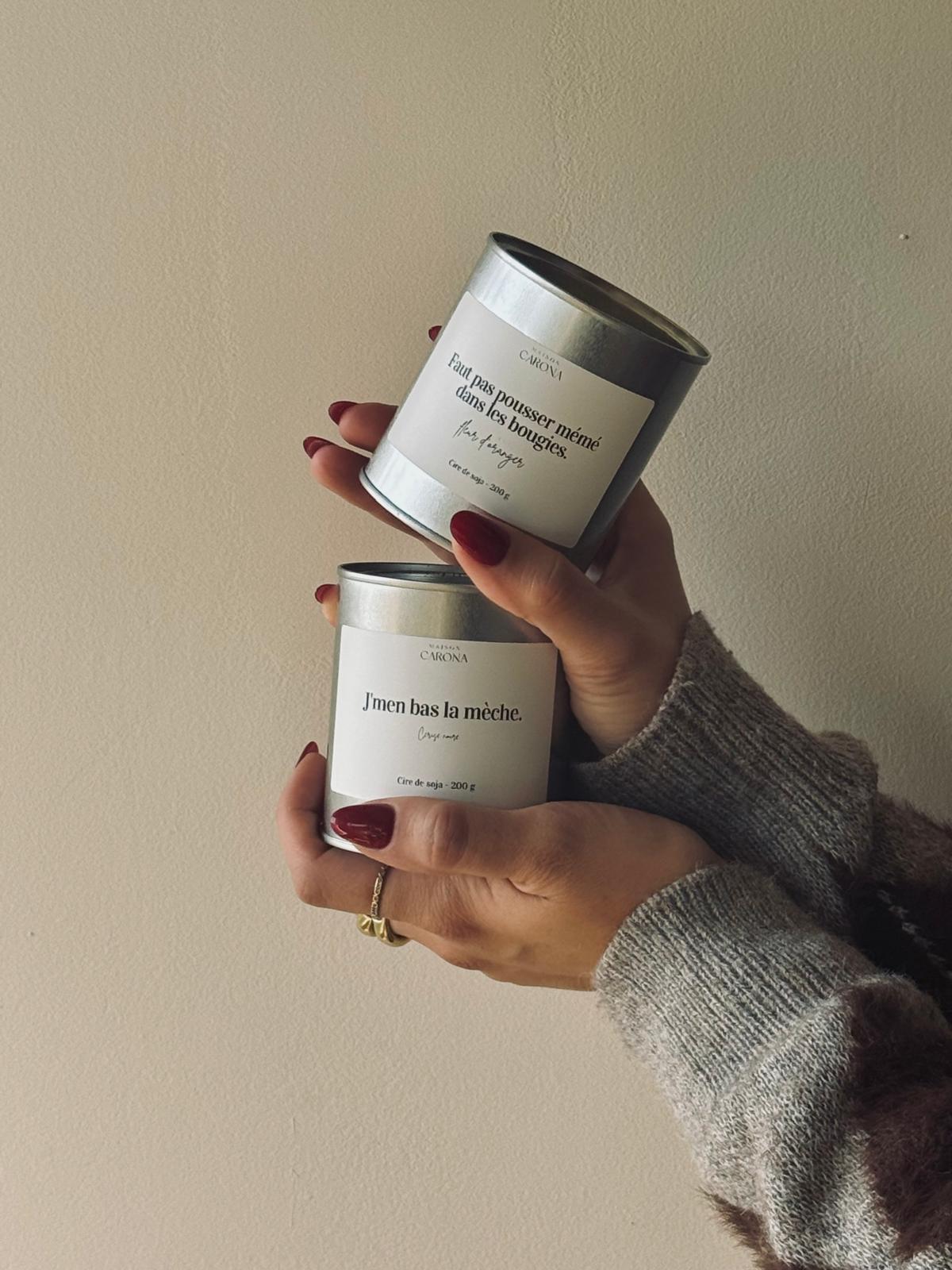 Bougie Alu à message - bougie parfumée 225 ml