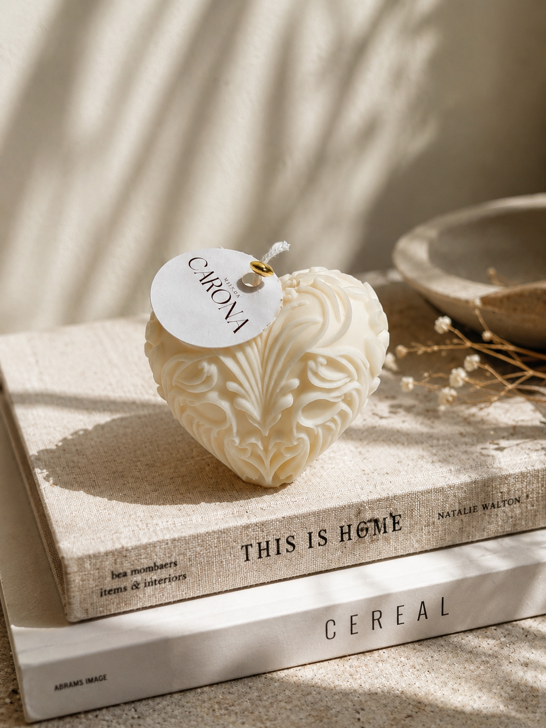 Le coeur antique - Bougie décorative