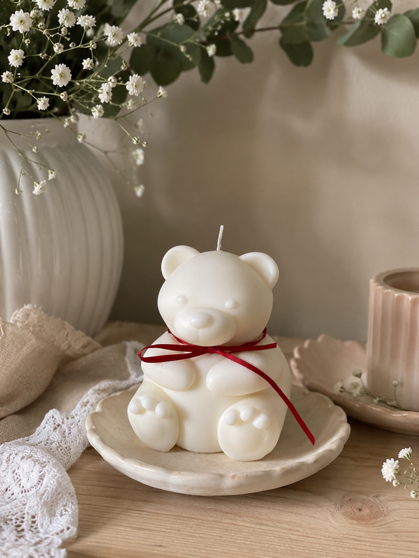 Teddy- bougie décorative