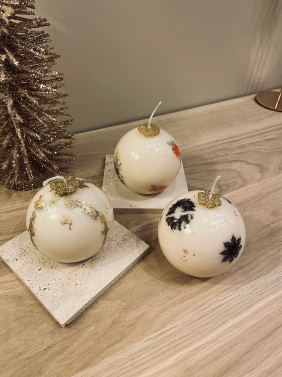 Boule de Noël Ornement - bougie décorative