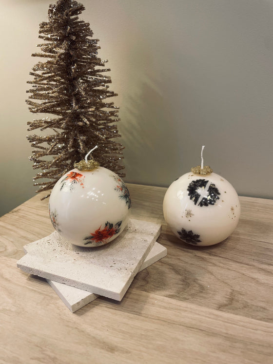 Boule de Noël Ornement - bougie décorative