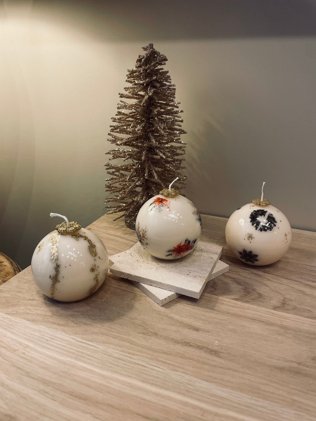 Boule de Noël Ornement - bougie décorative