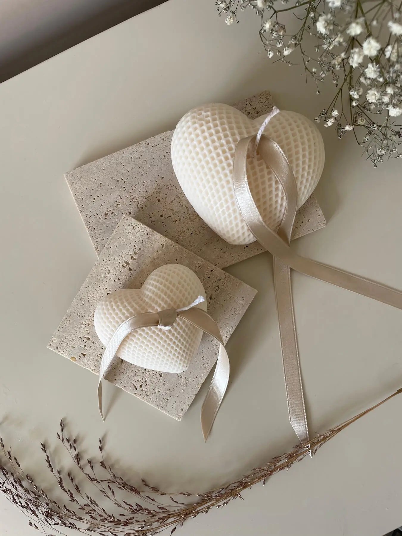 Textured Heart - Decorative Candle