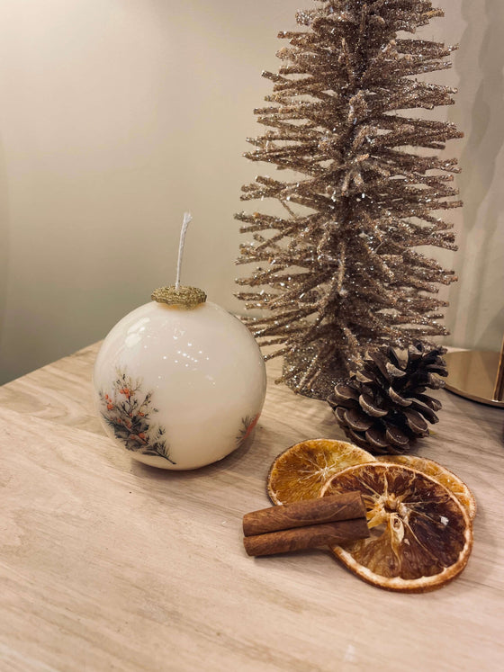 Boule de Noël Ornement - bougie décorative