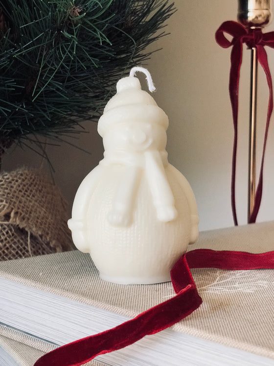 Bonhomme de Neige - bougie décorative