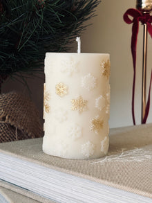  Pilier Flocons - bougie décorative