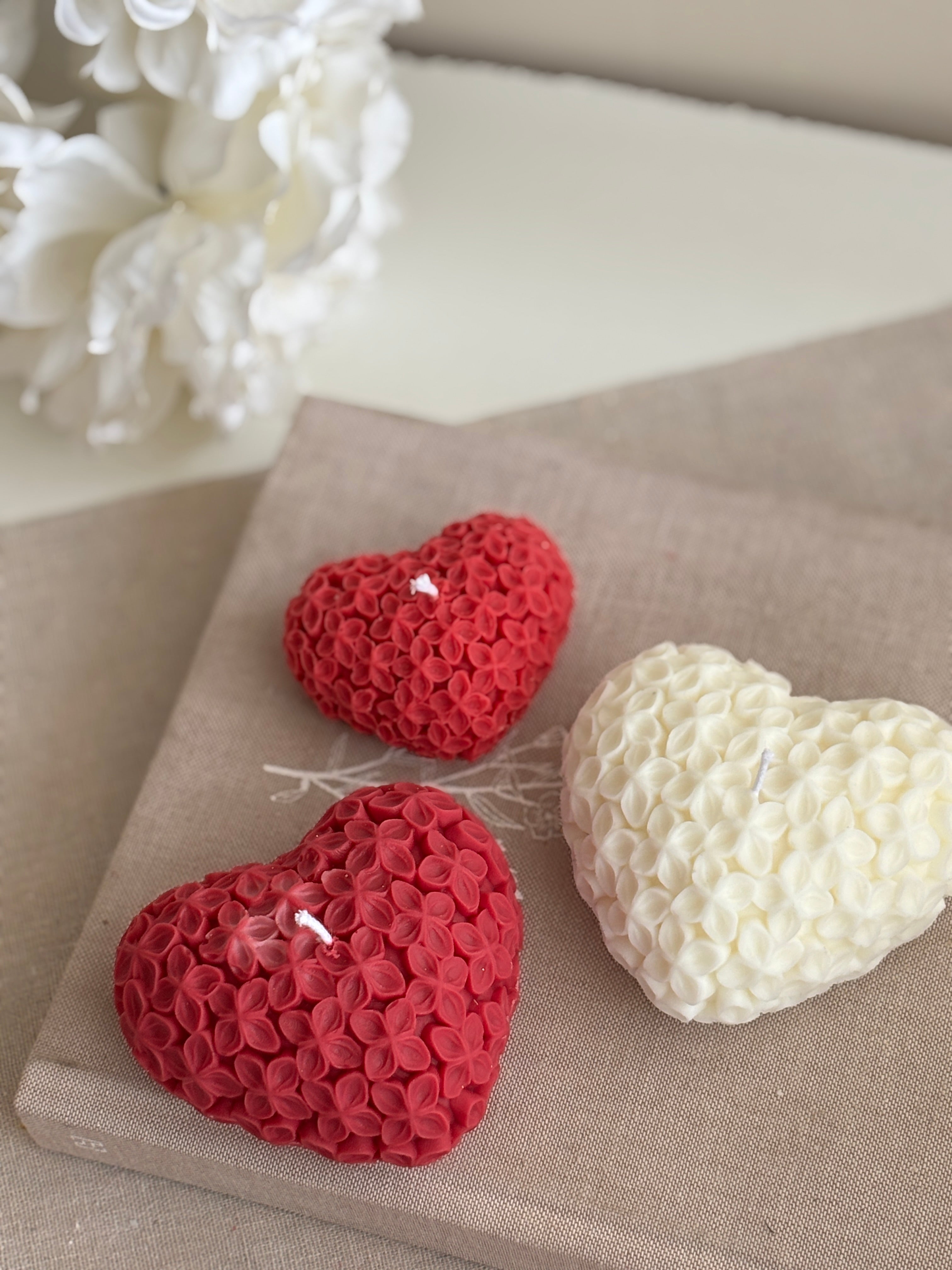 Le coeur fleuri - Bougie décorative